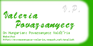 valeria povazsanyecz business card